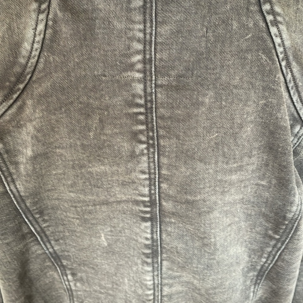 Anthropologie bibiana bomber Black Denim Jacket Size Medium - Picture 11 of 14
